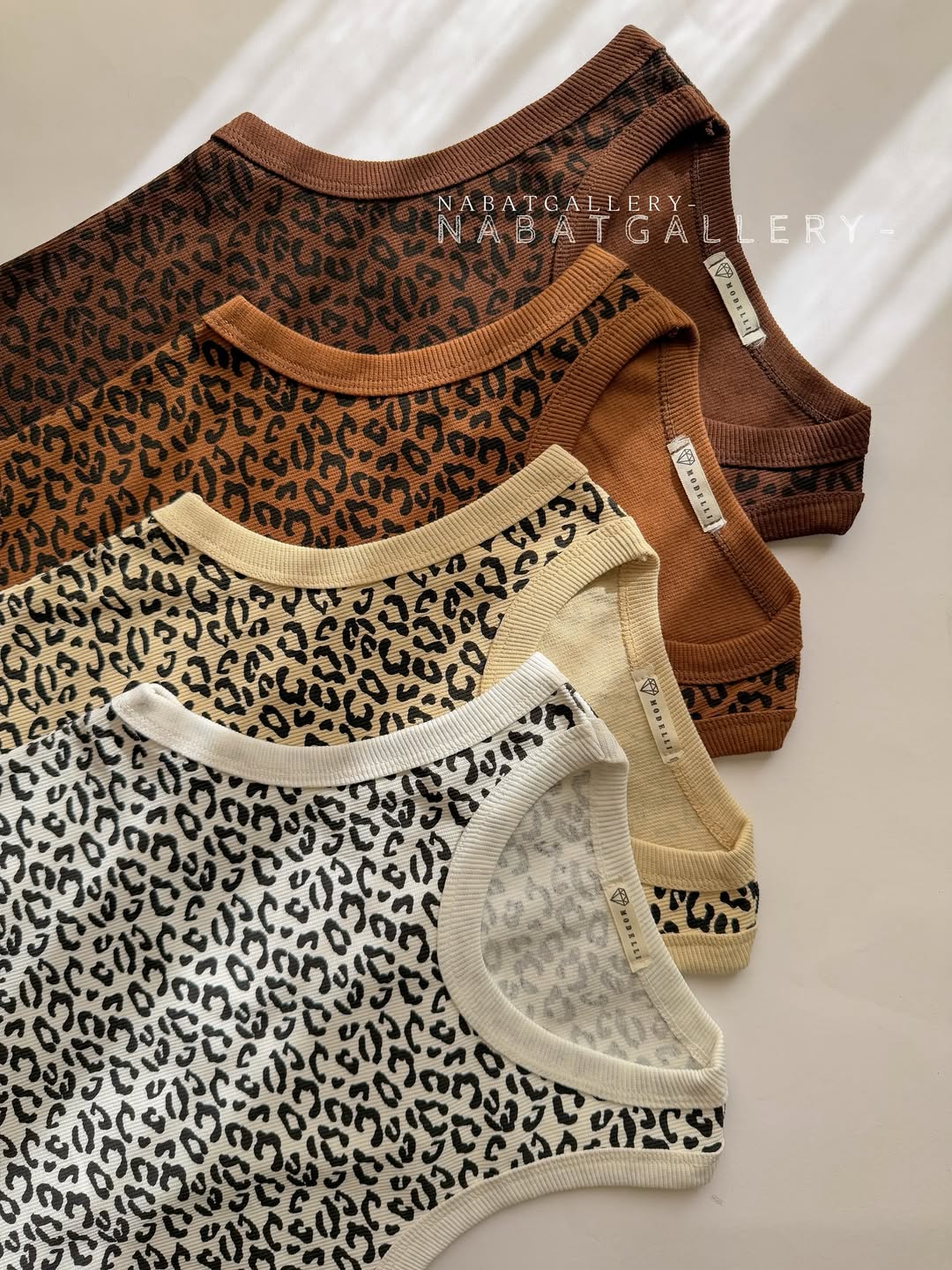 کراپ تاپ پلنگی کبریتی پنبه ایی فری سایز قد ۵۵سانت