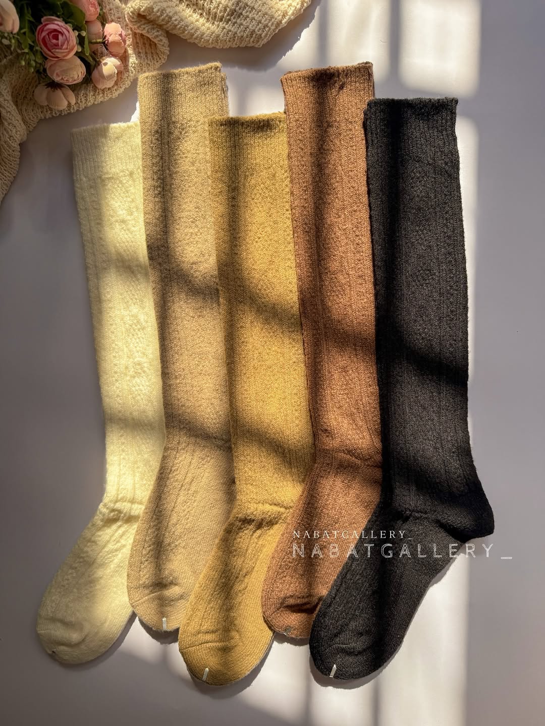 جوراب زیرزانو پشمی لاما وارداتی برند COCO&HANA مدل زنجیری فری سایز