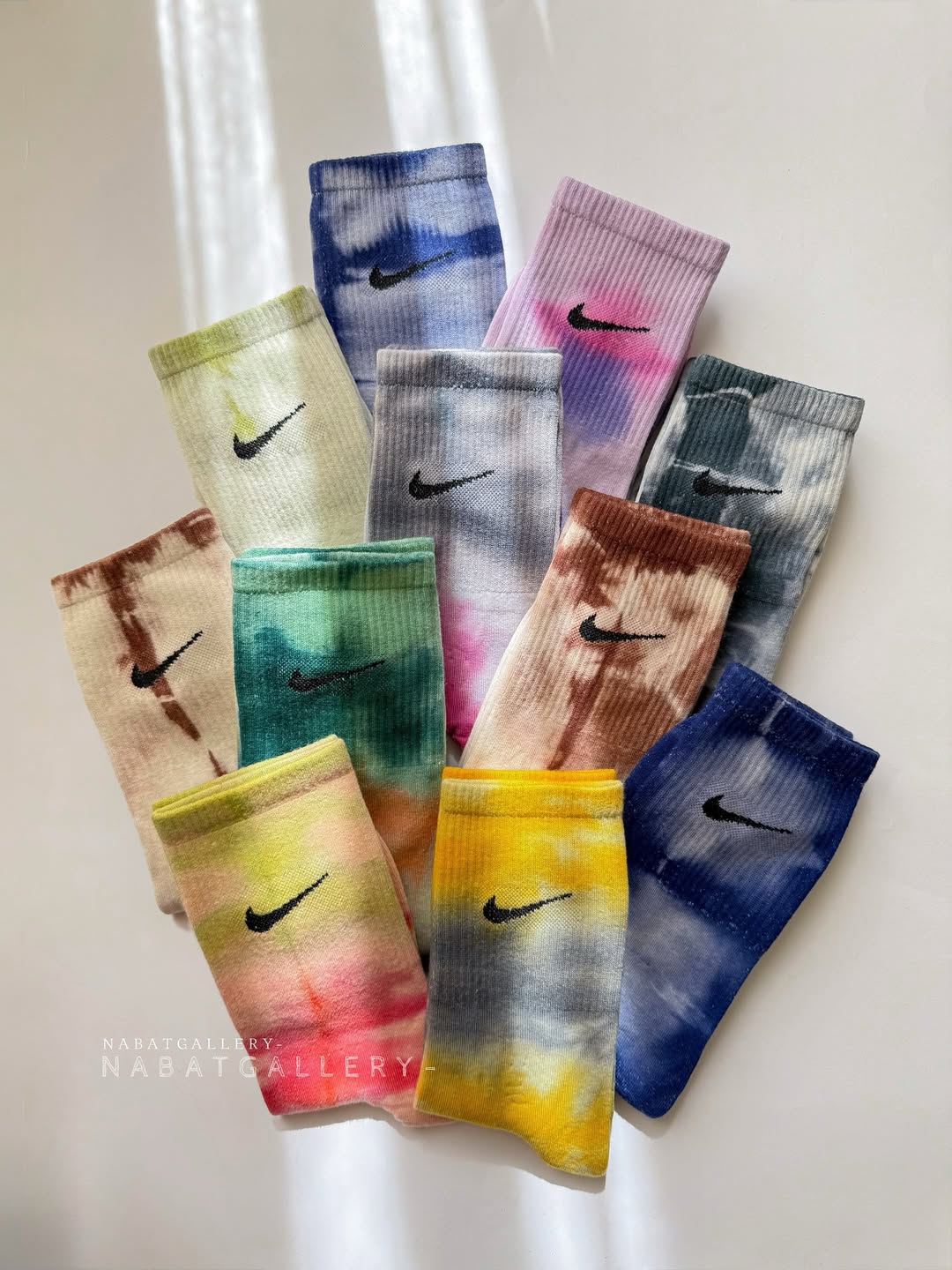 جوراب آبرنگی ساقدار نخ پنبه یونیسکس فری سایز